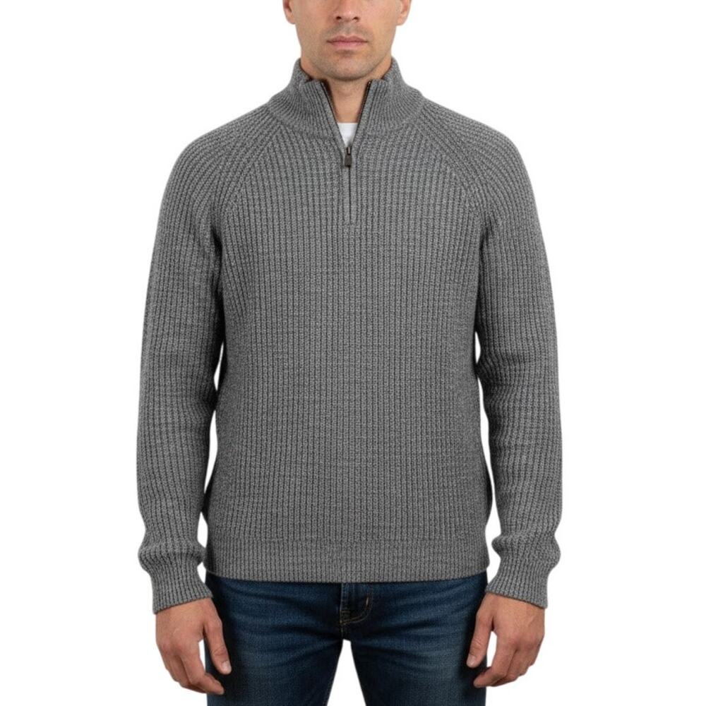 Alesbury Paxton Charcoal Ribbed 1/4 Zip Pullover Sweater NWOT Men’s Size Medium